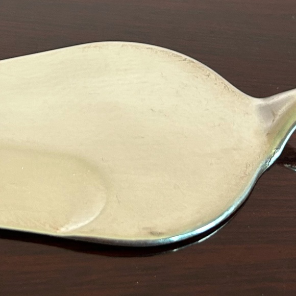 Vintage Stonewashed Cake Baroque Italian Server 10.25" Long 2.5" Wide 0.5" High - Picture 6 of 10